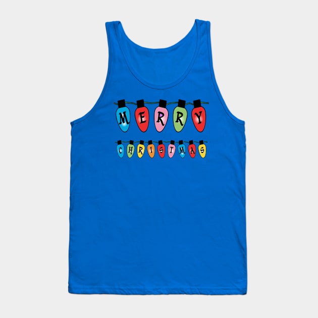 Merry Christmas Lights Tank Top by fishing for men